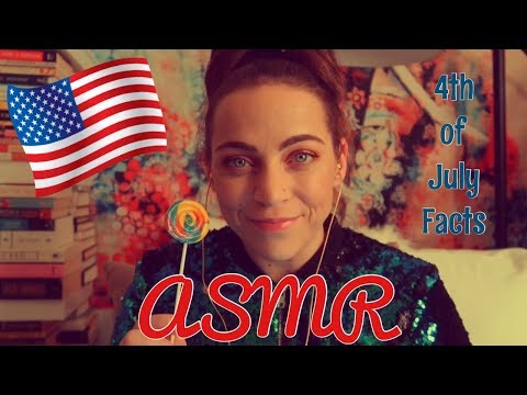 ASMR | 4th of July Facts | Whispered 🍭 Lollipop Sucking