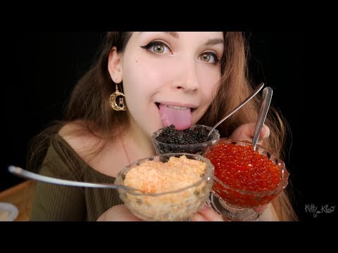 ASMR Caviar 🍣 (EATING SOUNDS) Mukbang  🥄 | АСМР 🍙 Итинг, поедание 🍨 Икра
