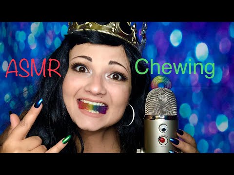 Rainbow Jelly Chewing ASMR Eating + bloopers