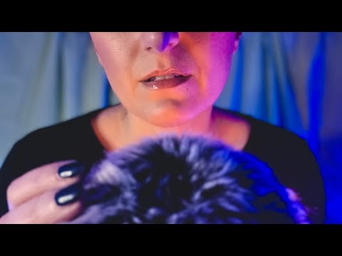 ASMR for sleep | fluffy mic scratching, hand sounds & movements, tongue clicking