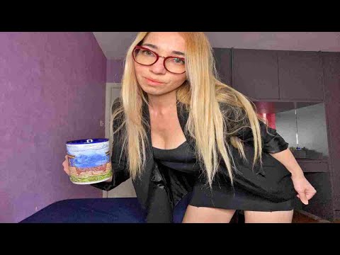 ASMR Secretary Taking Care of you / Personal Attention / Heel, paper, chewing gum sounds
