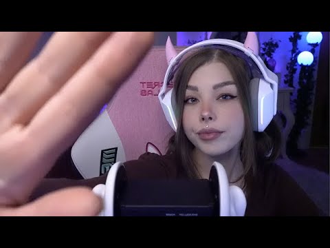 ASMR face touching and hand movements