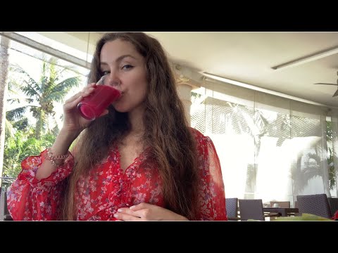 ASMR | STOMACH SOUNDS DURING DRINKING NATURAL JUCE