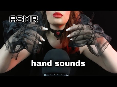 asmr hand sounds slow and fast ، lace fabric and latex gloves triggers 💯 😴 👌