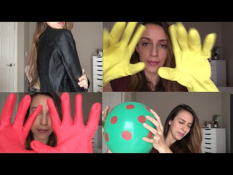 ASMR 1000 Subs Celebration With Gloves, Leather, And Balloons