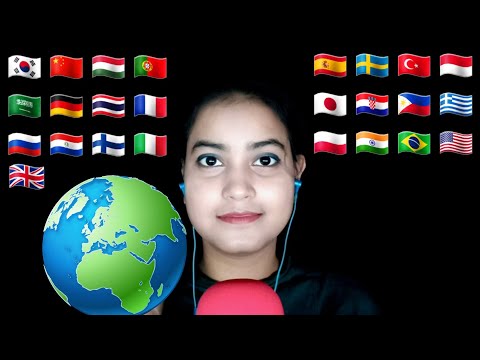 ASMR "Hello World" In Different Languages With Inaudible Mouth Sounds