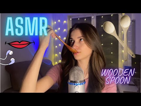 ASMR🎧❤️Eating Your Face🥄😴WOODEN SPOON🪵👄