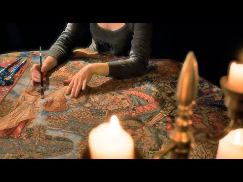 Historical Tapestries Show & Tell | ASMR Cozy Basics (tracing, brushing, soft spoken)