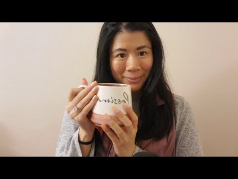 ASMR - Tingly Tapping on my new mugs 🤍🌻✨️ (soft spoken + whispered rambles) 😇