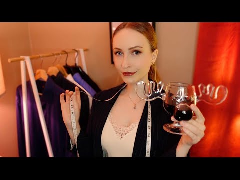 ASMR | Gentlemen's Suit Store Roleplay 👔🍷 (Soft spoken, Body Measuring, Fabric sounds,Gift Wrapping)