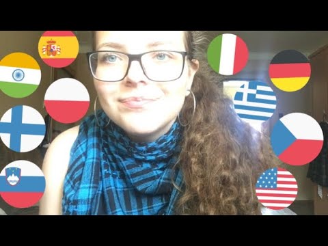 ASMR 10 Languages | Whispering + Tapping | Trigger Words, Positive Words