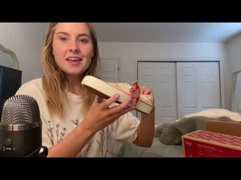 ASMR shoe unboxing! (tapping & scratching)