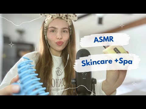 ASMR - Doing your skincare + mini spa 🧖‍♀️
