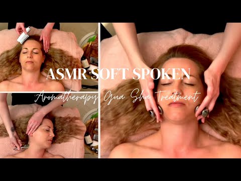 ASMR Aromatherapy Gua Sha Ft ASMR Twix Beautiful Face and Hair Tools | Soft Spoken and Rain Sounds.