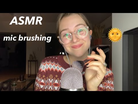 ASMR mic brushing🎙| no talking