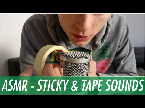ASMR - Sticky Sounds and Tape Sounds - with Male Whispering