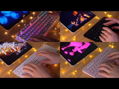 ASMR Typing on 6 Different Keyboards 100% Sleep Guarantee