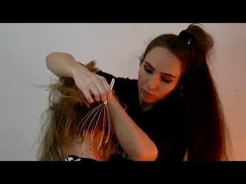 [ASMR] Scalp & Head Massage on a real person - Crazy Brain Tingles 🧠✨(Layered Sounds) NO TALKING
