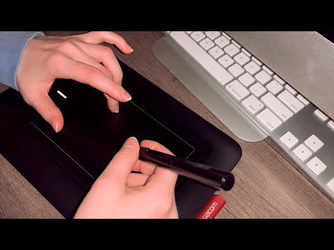ASMR Tapping and Writing on Graphics Tablet ✍️ (lo-fi)