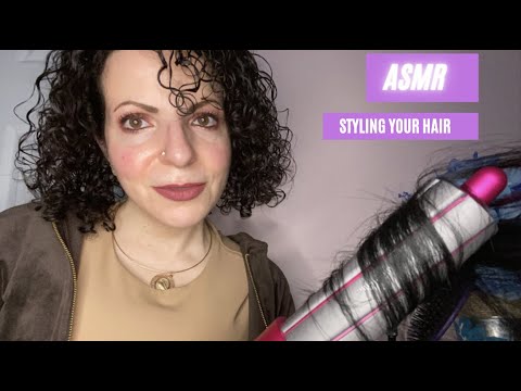 ASMR Roleplay Styling Your Hair with Dyson Airwrap (Personal Attention)