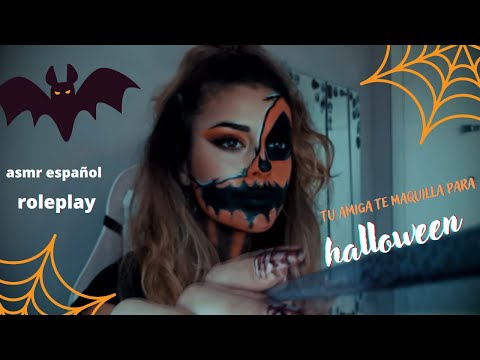 Tu amiga te maquilla para Halloween | ASMR Español