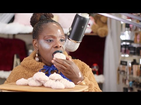 ASMR Trying Chocolate Chip Meringues Eating Sounds