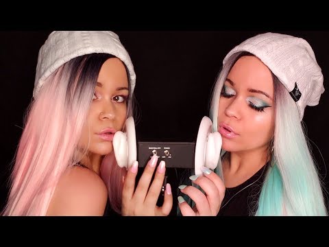 The ASMR TWINS Gentle EAR EATING 💞 EXTREME Mouth Sounds 3DIO 💞