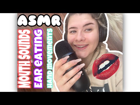 #ASMR MOUTH SOUNDS, EAR LICKING, RANDOM ASMR, KISSING, HAND MOVEMENTS, TAPPING