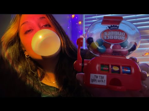 Dubble Bubble Gum Slot Machine 🎰 ASMR Intense Gum Chewing and Blowing/ Juicy Mouth Sounds/ Tapping