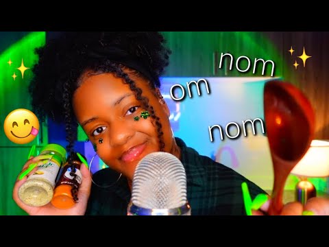 ASMR 😋✨Eating Your Face With A Wooden Spoon 🍽️🧁🍦(MOUTH SOUNDS AT 1000% INTENSITY 🤤)