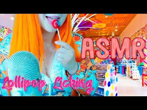 ASMR 👅 Lollipop licking 🍭 Sensitive Mouth Sounds (Soft & Intense) + kisses 👄 | Gum Chewing 💗
