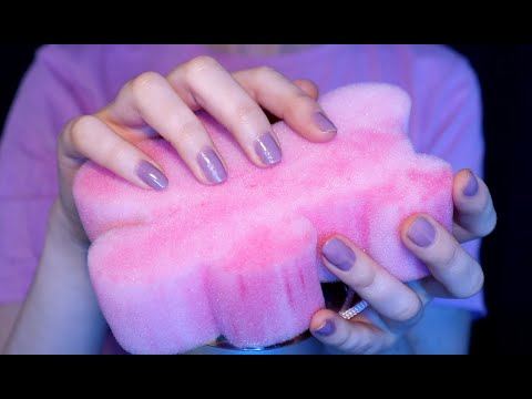 ASMR with Very Tingly Sponges Scratching, Rubbing, Tracing (No Talking)