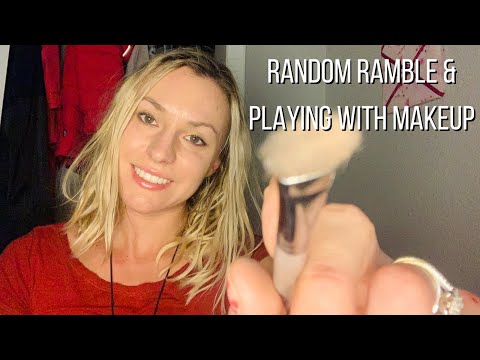 Whisper Ramble | Swatching Eyeshadow Pallette | Random Ramble ASMR | Assorted Triggers ASMR