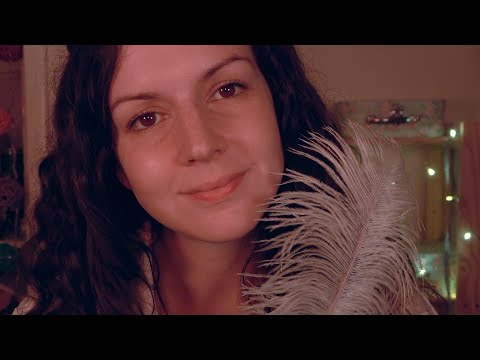 ASMR Making you feel better - Feather face touching