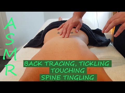 [ASMR] Back Tracing, Tickling, Touching - Spine Tingling [No Talking][No Music]
