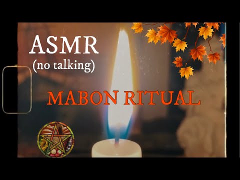 ASMR Caseiro (no talking) | Ritual Mabon (fogueira, estalos e sons relaxantes)
