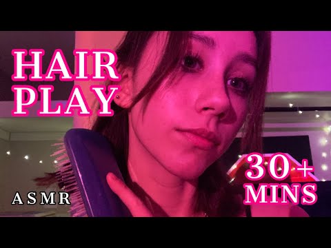 ASMR | 30+ minutes of hair play & hair brushing (looped)