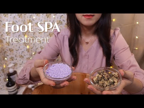 ASMR Relaxing Foot SPA Treatment🦶 Cleasing, Scrubs & Massage (Whispered)