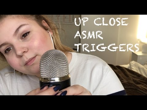 ASMR Up Close Triggers - Tapping The Mic - Unintelligible Whispering - Mouth Sounds - Lid/Cap Sounds