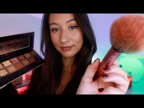 ASMR Doing Your Makeup 💕 Face Brushing, Personal Attention & Layered Sounds