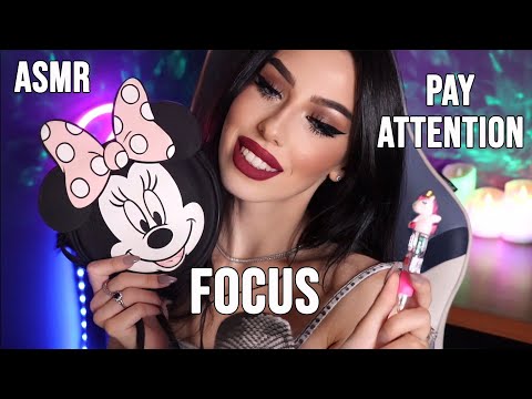 ASMR - Pay Attention and Focus On Me (fast aggressive triggers & focus test)