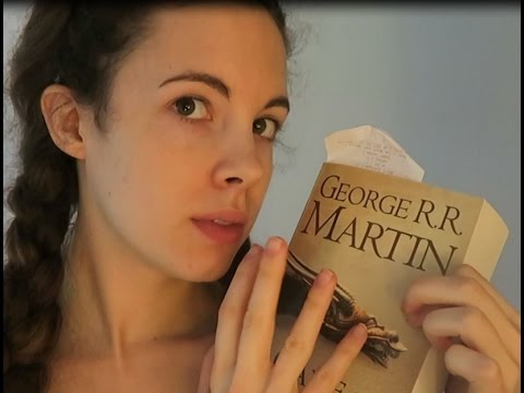 ASMR - Soft Spoken/Whisper, Gently stroking, Reading, Page Turning, Tapping Books