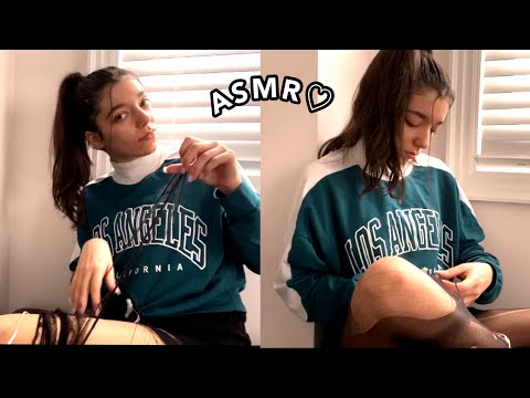 ASMR | 30 MINUTES OF PANTYHOSE RIPPING WITH LONG NAILS *tingles for your ears* RELAXATION ☁️💛