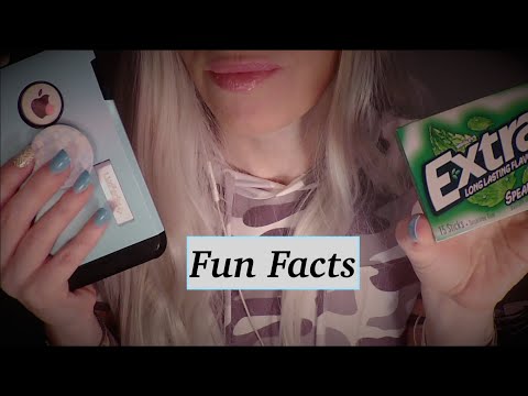 ASMR Gum Chewing Fun Facts | Close Tingly Whisper