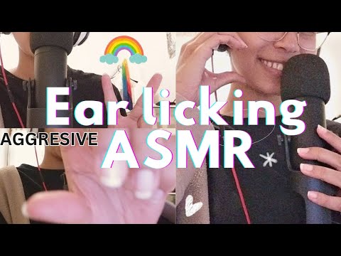 Aggressive ear licking ASMR + ear eating