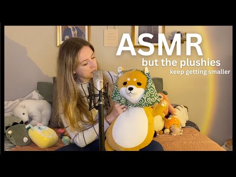 ASMR but my plushies keep getting smaller (fabric scratching, whispering, bead sounds)