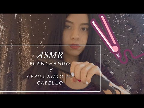 ASMR/ Planchando y cepillando mi cabello/ Sonidos relajantes/ ASMR en español/ Andrea ASMR 🦋