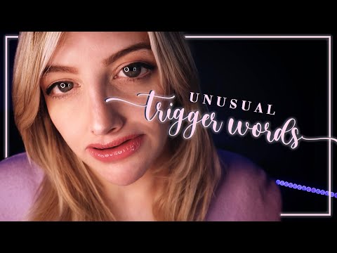 💜😴 ASMR Unusual Trigger Words with Face Brushing 😴💜 Whispers, Personal Attention, Brushing,