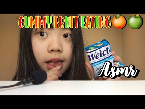 ASMR Eating Fruit Gummy! (Chewy noises & soft talking) MiuLe ASMR