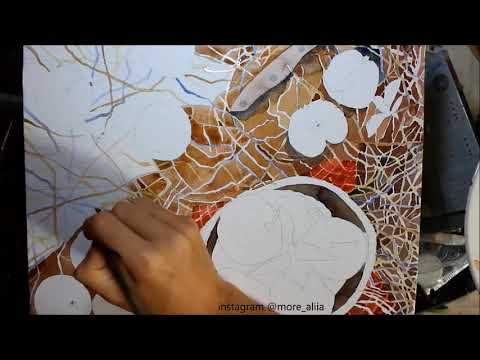 Time lapse video of watercolor painting
